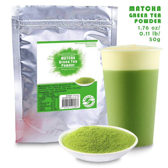 China 100% Pure Organic Natural Matcha Green Tea Powder bag 50g