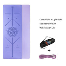 Load image into Gallery viewer, TPE Yoga Double Layer Non-Slip Mat Yoga Exercise Pad
