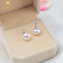 Load image into Gallery viewer, Natural Freshwater Pearl Stud Earrings
